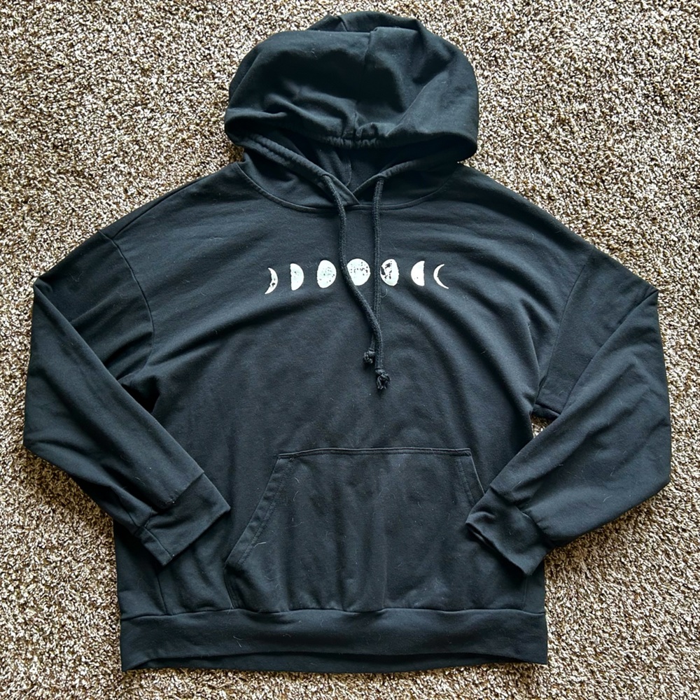 Black Shein Moon Sweatshirt